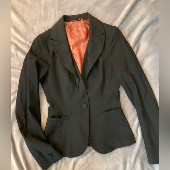 Gorgeous Black Skirt Suit SISLEY SZ 40 US SZ 4 🔥🔥🔥🔥 - Picture 5 of 16